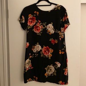 Black floral dress